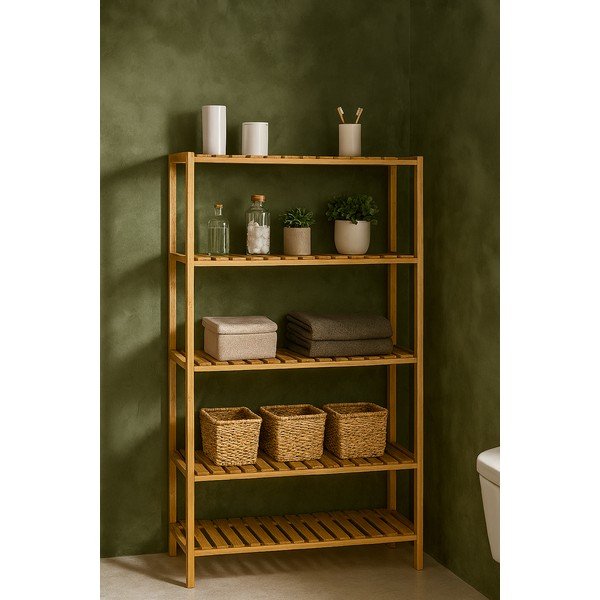 Бамбуков рафт за баня в естествен цвят 60x130 cm Skaren – Bonami Essentials-image-1