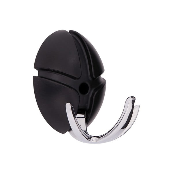 Черна/в блестящо сребрист цвят стенна пластмасова кука Tick – Spinder Design-image-1