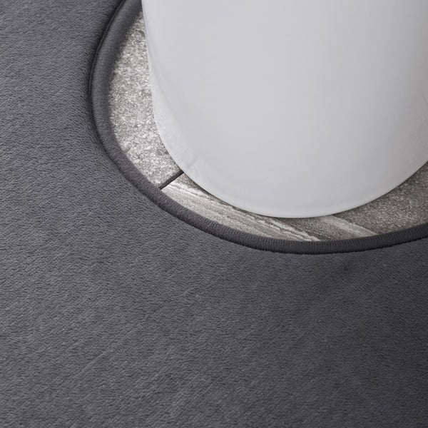 Тъмносиви килими за баня в комплект от 2 бр. WC от мемори пяна 50x80 cm Anti-Bacterial – Catherine Lansfield-image-3