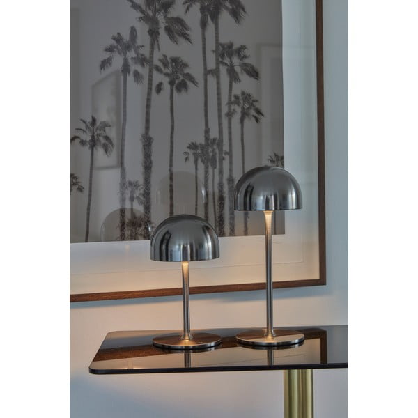 LED настолна лампа с дистанционно управление в сребрист цвят с метален абажур (височина 30 cm) Tim – Sirius-image-2