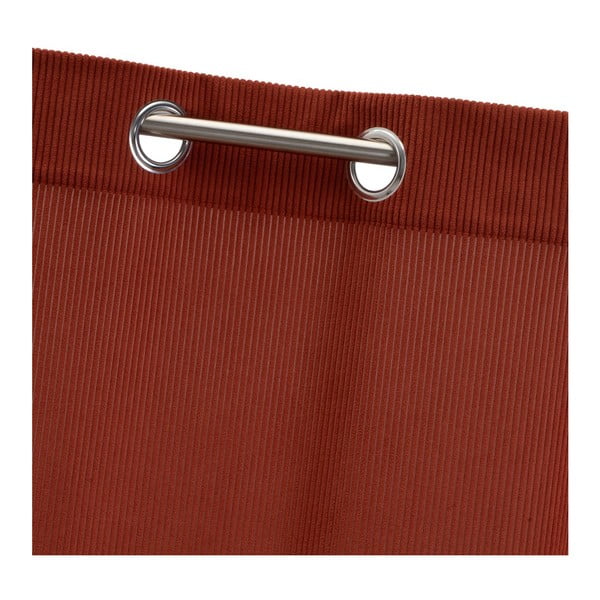 Завеса от рипсено кадифе в теракотен цвят 140x260 cm Merely – Casa Selección-image-3