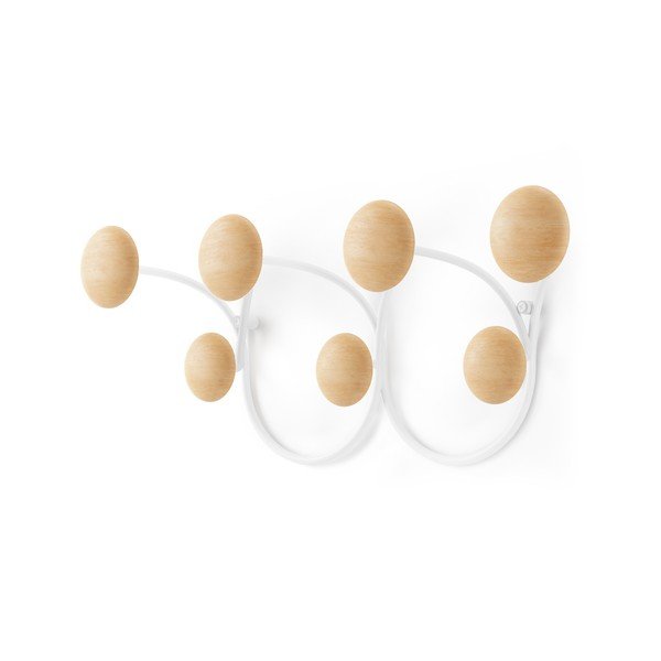 Бяла закачалка за стена от борова дървесина Dotsy - Umbra-image-3
