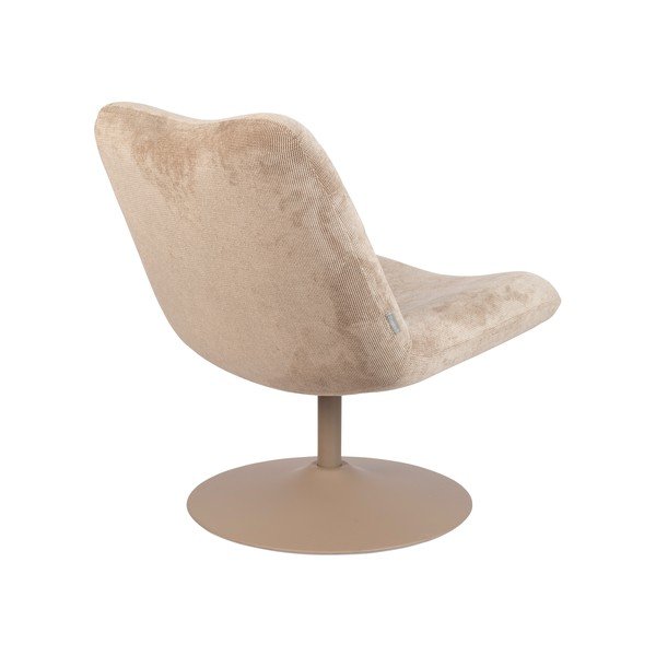 Бежово кадифено кресло Bubba - Zuiver-image-4