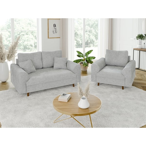 Светлосиво кресло Ariella – Ropez-image-4