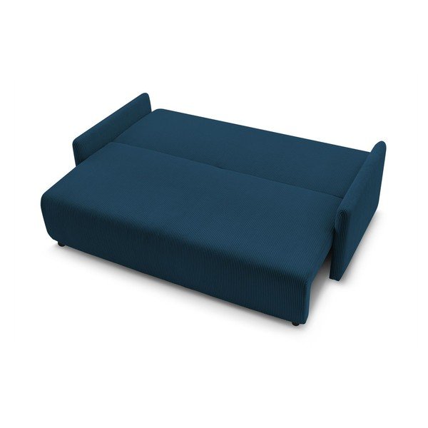 Тъмносин разтегателен диван от рипсено кадифе 211 cm Marcel – Bobochic Paris-image-4
