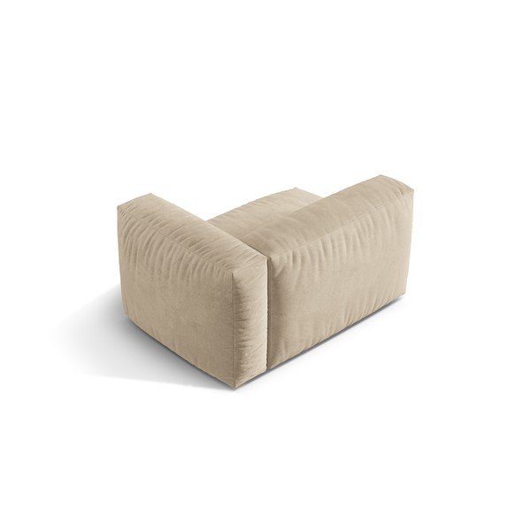 Бежов кадифен модул за диван (десен ъгъл) Martina – Micadoni -image-2