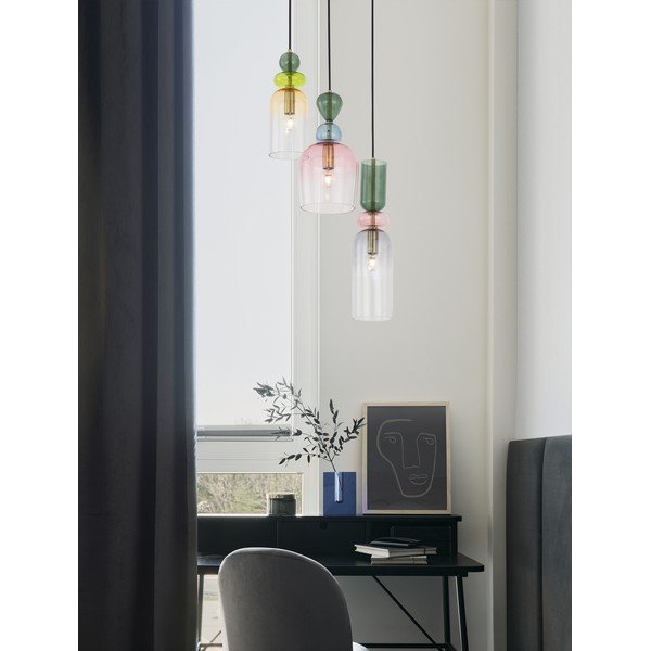 Стъклено висящо осветително тяло  в златист цвят ø 42 cm Murano – Nova Luce-image-4