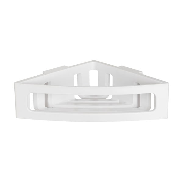 Бял ъглов самоносещ пластмасов рафт за баня Bralia - Wenko-image-3