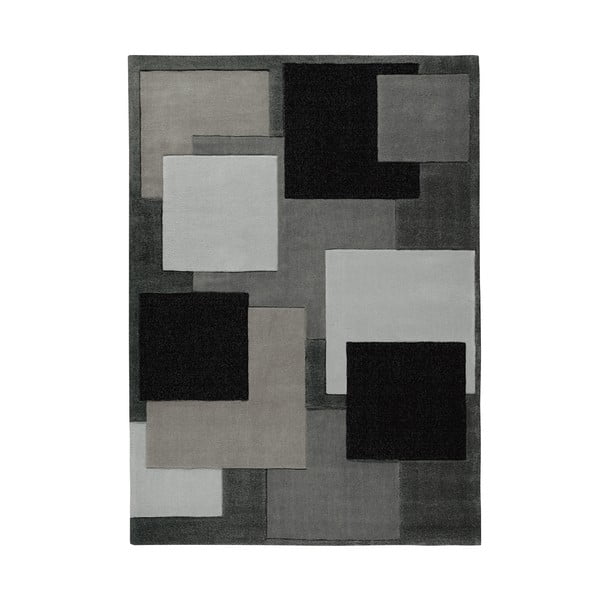 Ručně tkaný koberec Cool Black, 90x160 cm