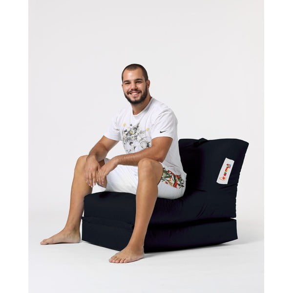 Черен градински пуф за сядане Siesta – Floriane Garden-image-1