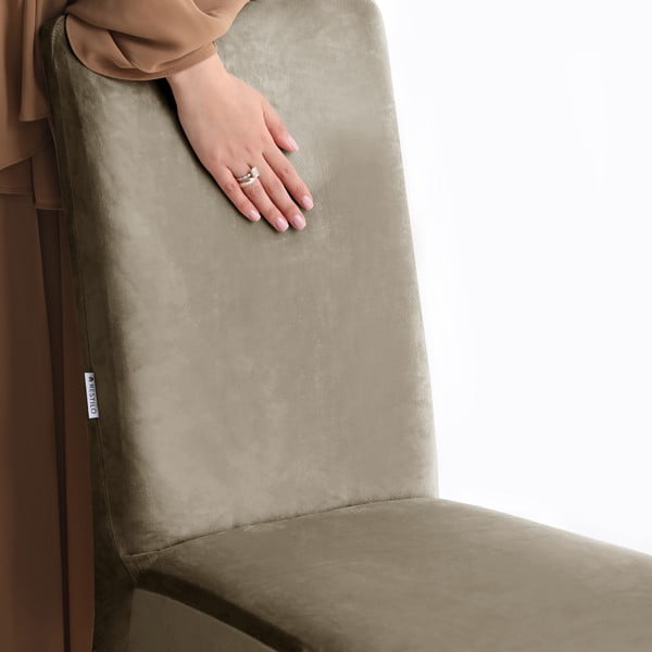 Сиво-бежово ластично покривало за стол 48 cm Sento – Restilo-image-4