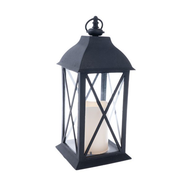 Черен LED фенер на батерии (височина 30,5 cm) – Dakls