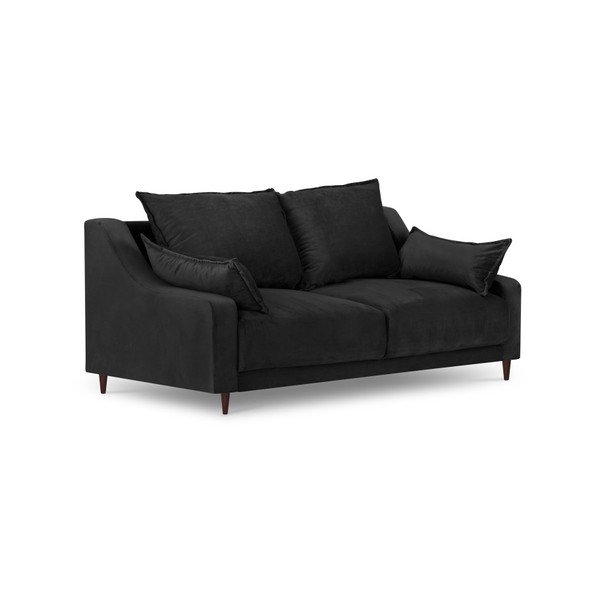 Диван от черно кадифе Freesia, 150 cm - Mazzini Sofas-image-2