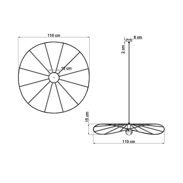 Черно висящо осветително тяло ø 110 cm Elliot - Sollux-image-4