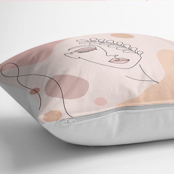 Комплект от 4 декоративни калъфки за възглавници Draw Art Women, 45 x 45 cm - Minimalist Cushion Covers-image-1