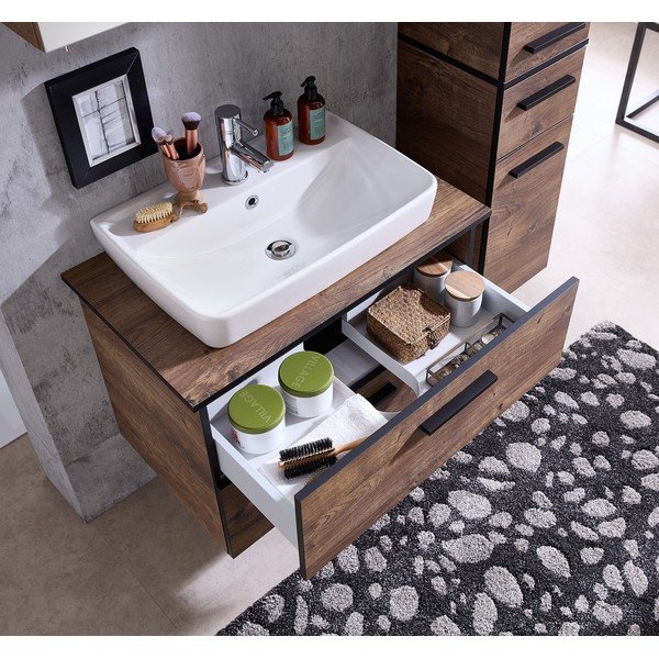 Кафяв работен плот в дъбов декор 73x45 cm Set 374 - Pelipal-image-4