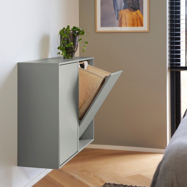 Сиво-син стенен кош за пране Laundry Box – ReCollector-image-2
