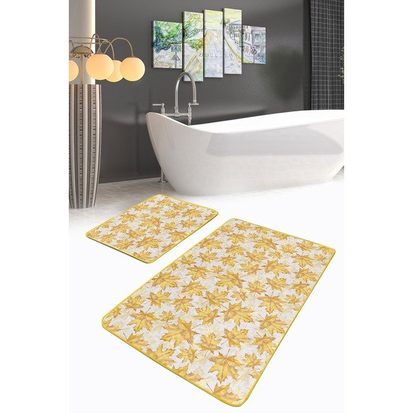 Жълти постелки за баня в комплект от 2 броя 60x100 cm - Mila Home-image-2
