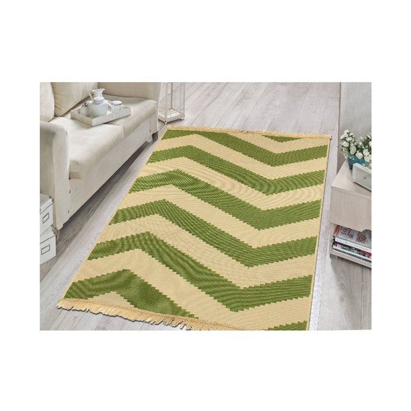 Koberec ZigZag Green Beige, 120 x 180 cm-image-2