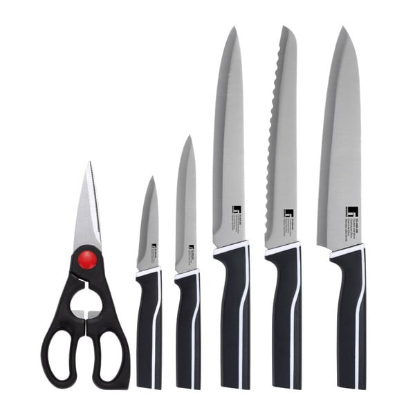 Set 5 nožů a kuchyňských nůžek Bergner Strikes