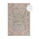 Светлозелен килим подходящ за пране 152x230 cm Una Floral – Flair Rugs