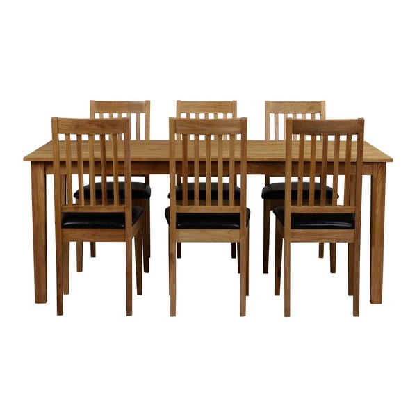 Jídelní stůl z masivního dubového dřeva Folke Finnus, 180 x 90 cm-image-2