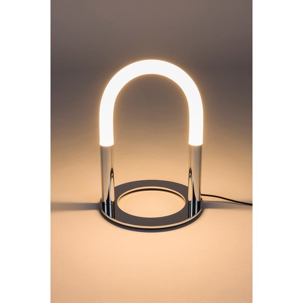 Метална LED затъмняваща се настолна лампа в сребрист цвят (височина 36 cm) Arch – Zuiver-image-4