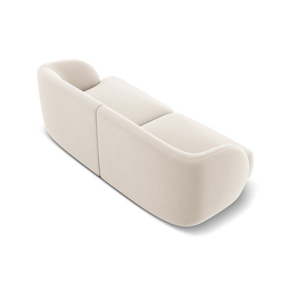 Бежов кадифен диван 184 cm Miley - Micadoni Home-image-3