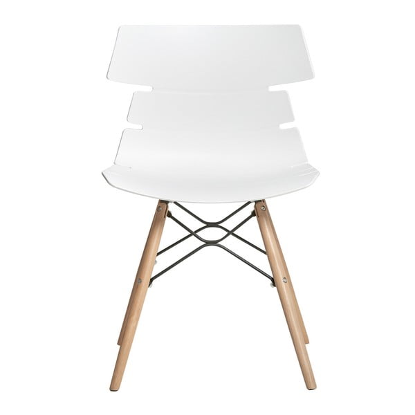 Комплект от 4 бели трапезни стола Iris - Marckeric
