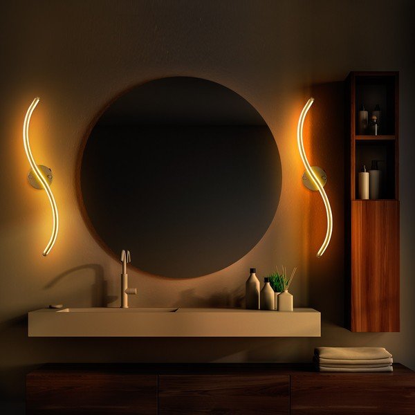 LED стенна лампа в златист цвят Yilan – Opviq lights-image-4