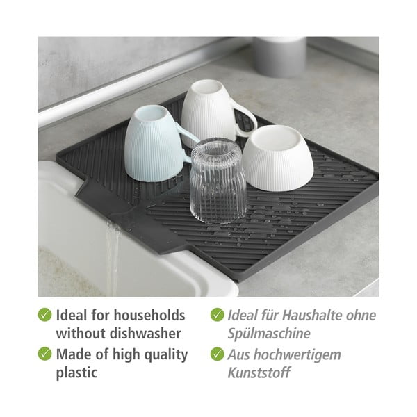 Тъмно сива тава за капчици Neli, 34 x 40 cm - Wenko-image-3