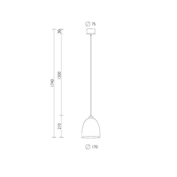 Висяща лампа в златисто с бял кабел Awa - Sotto Luce-image-3