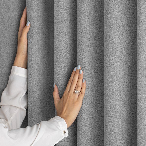 Сиво затъмняващо перде 140x250 cm Corita – Restilo-image-3