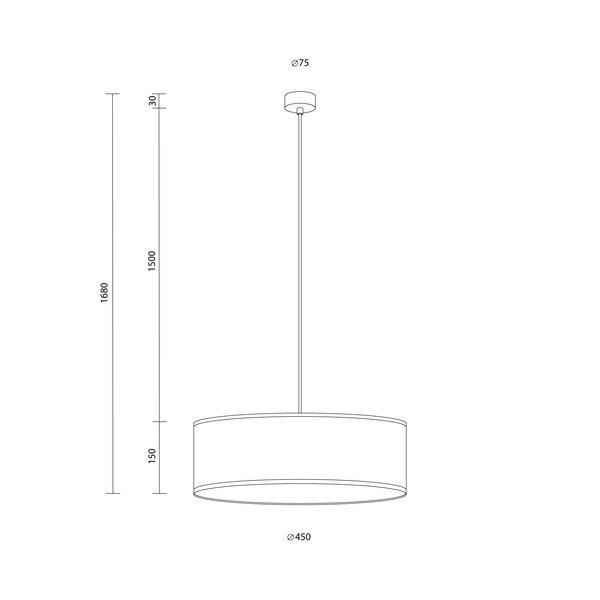 Жълта висяща лампа XL, ⌀ 45 cm Doce - Sotto Luce-image-2