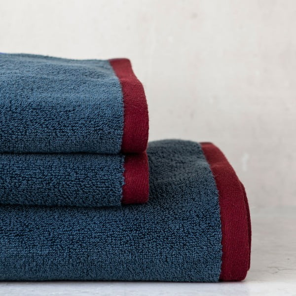 Тъмносини/сиви кърпи в комплект от 2 бр. от органичен памук от тери 40x55 cm Soft – Mette Ditmer Denmark-image-2