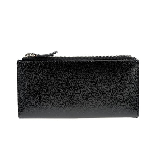 Черен портфейл от изкуствена кожа , 10,5 x 19 cm - Carla Ferreri