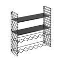 Стенен рафт със стойка за бутилки Libro - Metaltex