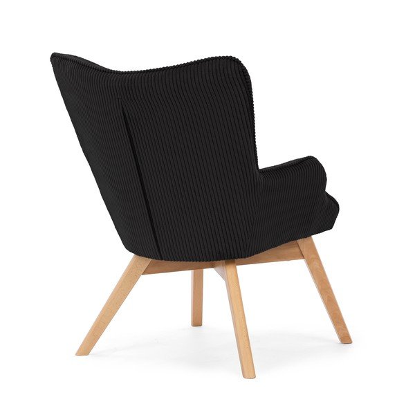 Черно кресло от рипсено кадифе Niko – Ropez-image-3