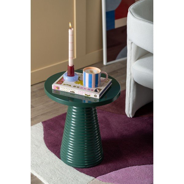 Метална кръгла странична масичка ø 40 cm Catania Ribbed – Leitmotiv-image-1