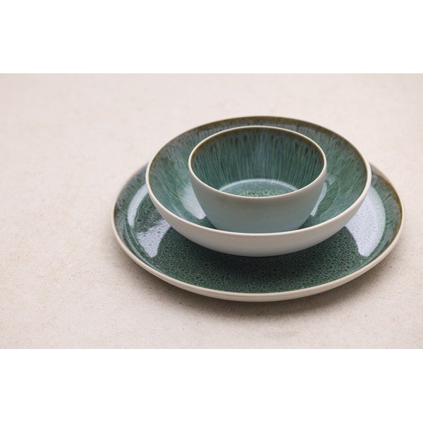 Бяла/зелена глинена чиния ø 27 cm Gastro White/Green – Bitz-image-1