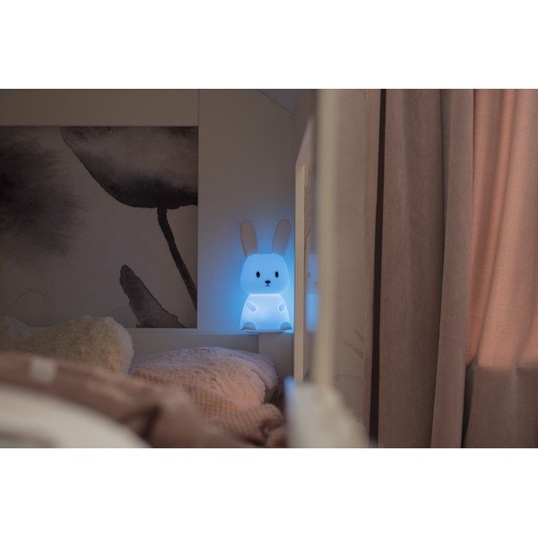 Бяла LED детска нощна лампа Bunny – Star Trading-image-4