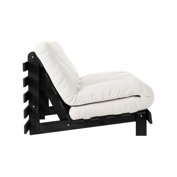 Кремав разтегателен диван 140 cm Roots Black Night – Karup Design-image-4