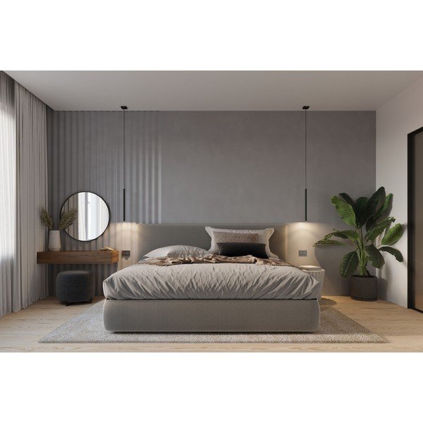 Черно висящо осветително тяло Единично Fideus - Sollux-image-3