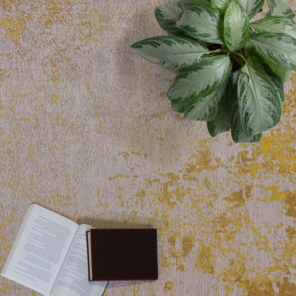 Външен килим от рециклирани влакна в цвят жълта охра 200x290 cm Dara – Asiatic Carpets-image-2