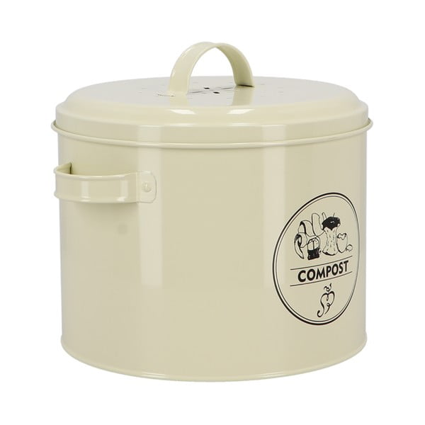 Бял контейнер за компостируеми отпадъци 6,3 л Vintage - Esschert Design-image-2