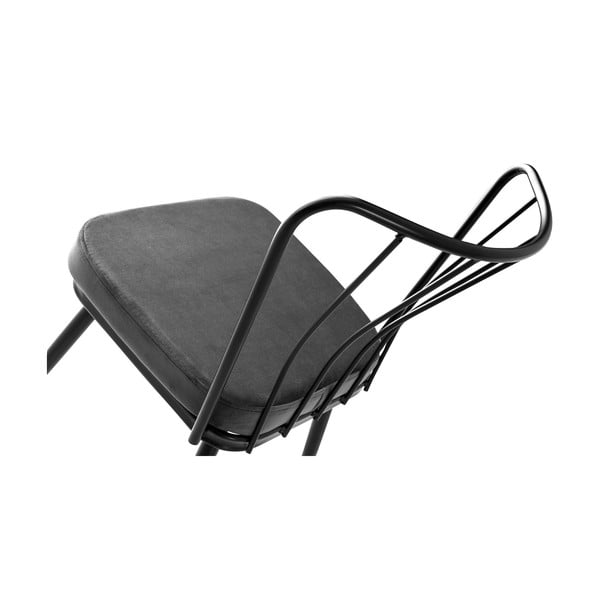 Антрацитни метални трапезни столове в комплект от 2 броя Yildiz - Kalune Design-image-4