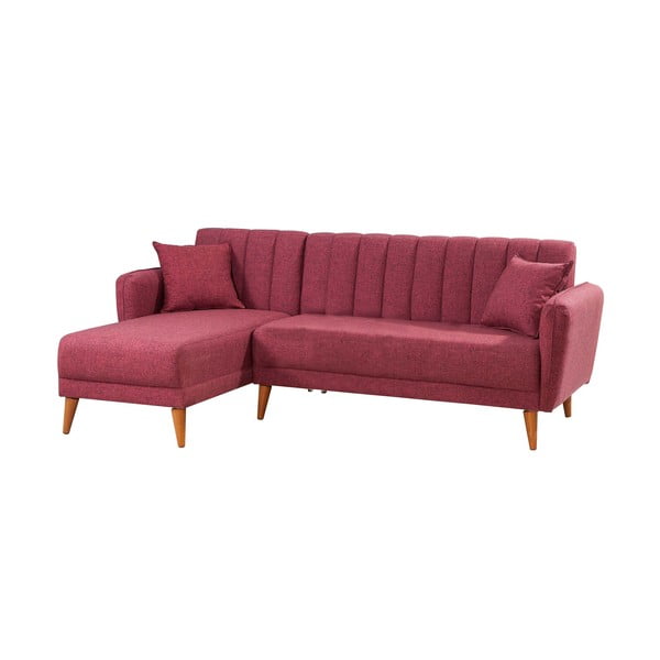 Разтегателен диван в тухлен цвят (ляв ъгъл) Aqua – Balcab Home