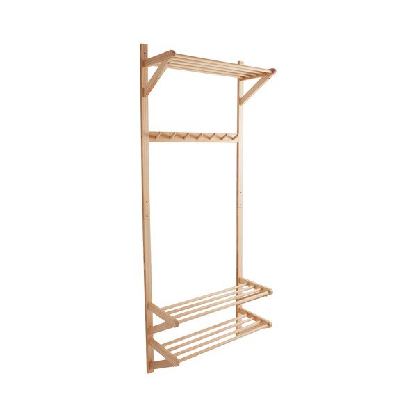 Комплект за коридор от масивен бор в светло естествен цвят 75x190x32 cm Cole – Jotex