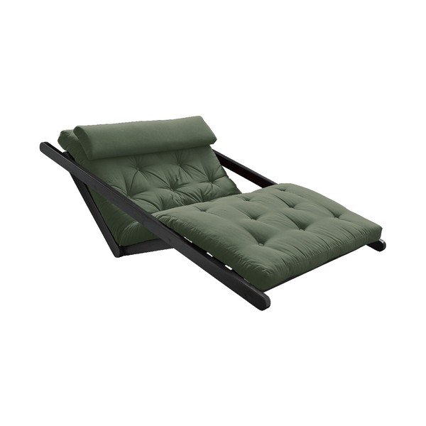 Двуместен променлив шезлонг Figo Black/Olive Green - Karup Design