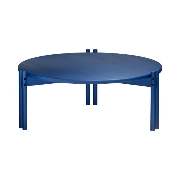 Синя кръгла масичка за кафе от масивен бор ø 80 cm Sticks – Karup Design
